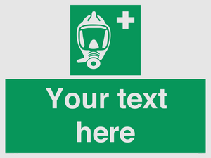 Custom sign safe condition Emergency escape breathing device